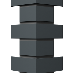 УГОЛ ДЕКОРАТИВНЫЙ FLEMISH ТЕМНО-СЕРЫЙ STANDART 443мм (DOCKE)