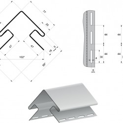 Угол наружный БЕЖЕВЫЙ для сайдинга GrandLine 3,0м