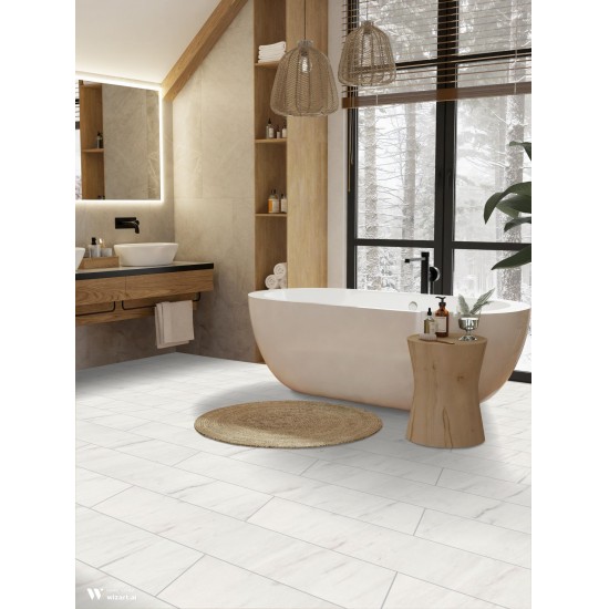 Ламинат "LARGE АКВА" МРАМОР ЛЕВАНТО БЕЛЫЙ 33кл V4-фаска 8мм (EGGER-РФ)