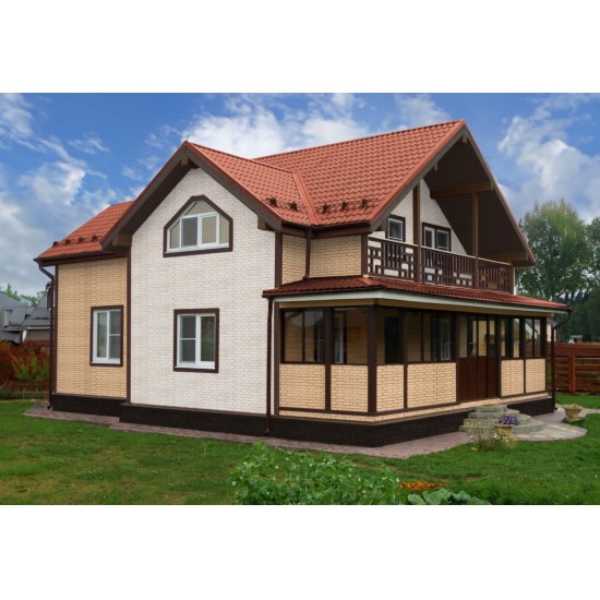 Фасадная Панель Балтийский Кирпич ПЕСОК Я-ФАСАД 1,54*0,302 (GRAND-LINE)