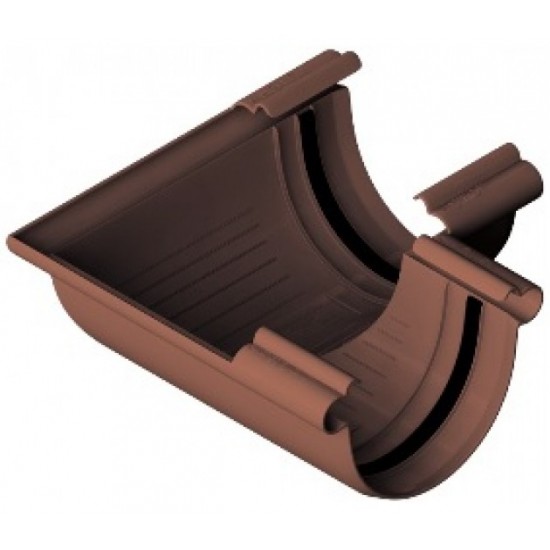 УГОЛ ЖЕЛОБА 90гр ПВХ D125 (АЛЬТА ПРОФИЛЬ ЭЛИТ)