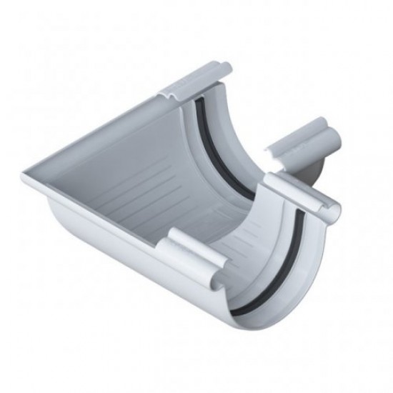 УГОЛ ЖЕЛОБА 90гр ПВХ D125 (АЛЬТА ПРОФИЛЬ ЭЛИТ)