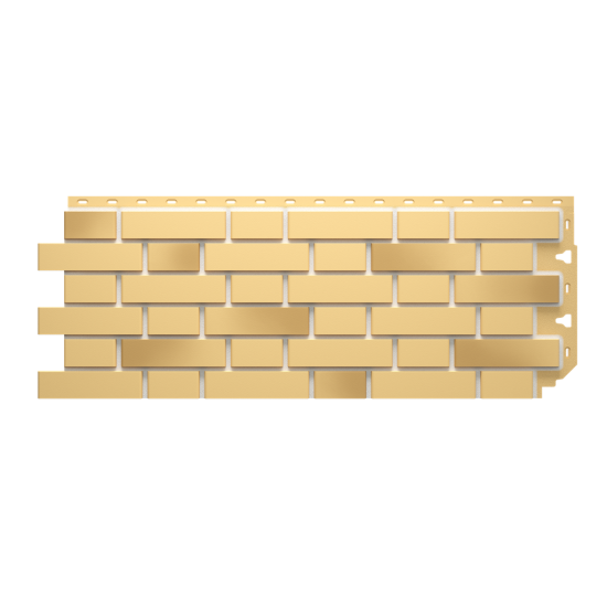 ФАСАДНАЯ ПАНЕЛЬ FLEMISH ЖЕЛТЫЙ ЖЖЕНЫЙ PREMIUM 1,183*0,443 (DOCKE)