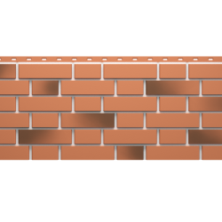 ФАСАДНАЯ ПАНЕЛЬ FLEMISH КРАСНЫЙ ЖЖЕНЫЙ PREMIUM 1,183*0,443 (DOCKE)