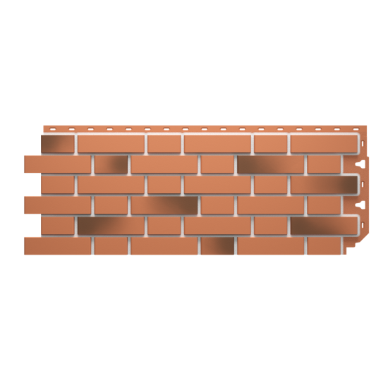 ФАСАДНАЯ ПАНЕЛЬ FLEMISH КРАСНЫЙ ЖЖЕНЫЙ PREMIUM 1,183*0,443 (DOCKE)