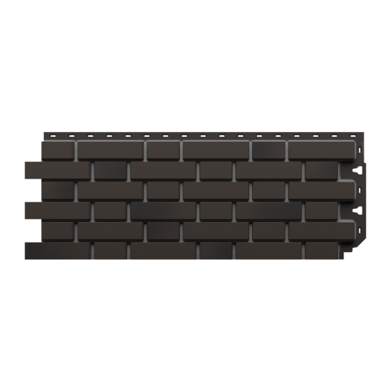 ФАСАДНАЯ ПАНЕЛЬ FLEMISH ТЕМНО-КОРИЧНЕВЫЙ PREMIUM 1,183*0,443 (DOCKE)