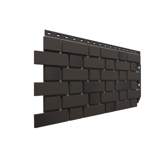 ФАСАДНАЯ ПАНЕЛЬ FLEMISH ТЕМНО-КОРИЧНЕВЫЙ PREMIUM 1,183*0,443 (DOCKE)