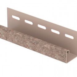 J-планка СЛАНЕЦ БУРЫЙ для «СТОУН ХАУС» 3,05м (U-Plast)