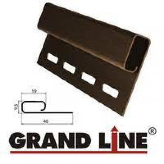 Планка финишная КОРИЧНЕВАЯ для сайдинга GrandLine 3,0м