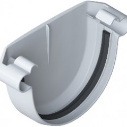 ЗАГЛУШКА ЖЕЛОБА ПВХ D125 (АЛЬТА ПРОФИЛЬ ЭЛИТ)