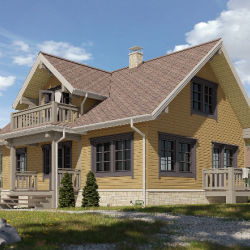 Cайдинг ЗРЕЛЫЙ КАШТАН БРУС D6S 3,6*0,3м DOCKE LUX