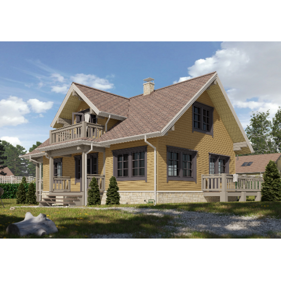 Cайдинг ЗРЕЛЫЙ КАШТАН БРУС D6S 3,6*0,3м DOCKE LUX