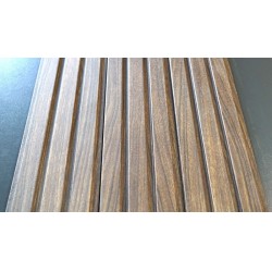 СТЕНОВАЯ ПАНЕЛЬ РЕЕЧНАЯ МДФ ОРЕХ ТЕМНЫЙ (WANDERPLAST)