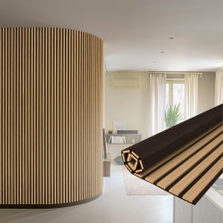 СТЕНОВАЯ ПАНЕЛЬ РЕЕЧНАЯ МДФ ДУБ САЛЬВАДОР НА ВОЙЛОКЕ 2,7м (STELLA)