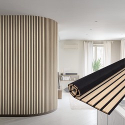 СТЕНОВАЯ ПАНЕЛЬ РЕЕЧНАЯ МДФ ДУБ СНЕЖНЫЙ НА ВОЙЛОКЕ 2,7м (STELLA)