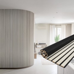 СТЕНОВАЯ ПАНЕЛЬ РЕЕЧНАЯ МДФ ЛИСТВЕННИЦА ЛАГЕРТА НА ВОЙЛОКЕ 2,7м (STELLA)