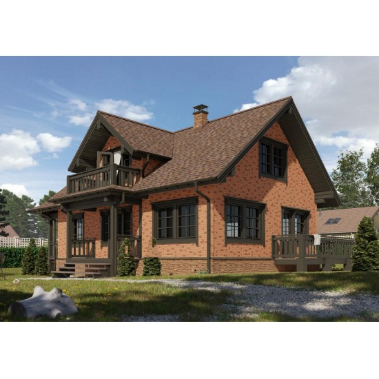 ФАСАДНАЯ ПАНЕЛЬ FLEMISH КРАСНЫЙ ЖЖЕНЫЙ PREMIUM 1,183*0,443 (DOCKE)