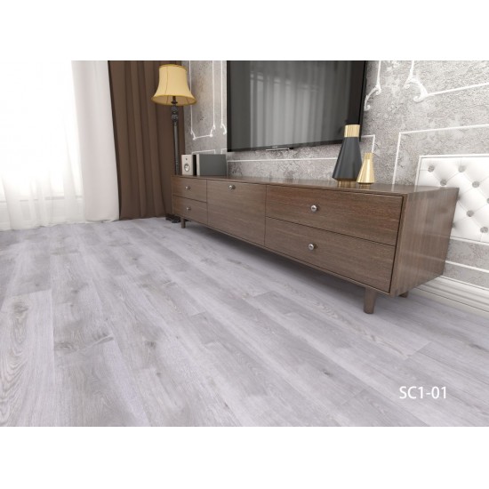 ВИНИЛОВЫЕ ПОЛЫ SPC ДУБ СЕРЫЙ SMART CHOICE 3.5мм микро-фаска V-4 (ASPENFLOOR)