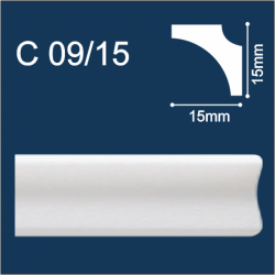 Плинтус потолочный С09/15 2м (СОЛИД)