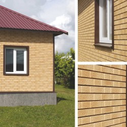 Сайдинг С-ЛОК КЛИНКЕР БАЛТИК СВЕТЛАЯ МЕДЬ «Стоун хаус» 0,292*1,95м (U-Plast)