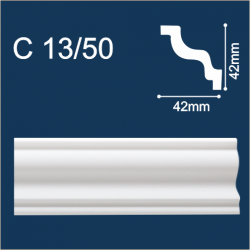 Плинтус потолочный С13/50 2м (СОЛИД)