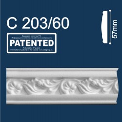 Плинтус потолочный С203/60 2м (СОЛИД)