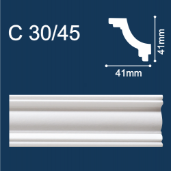 Плинтус потолочный С30/45 2м (СОЛИД)