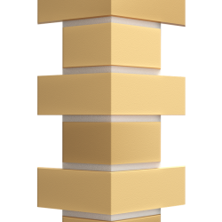УГОЛ ДЕКОРАТИВНЫЙ FLEMISH ЖЕЛТЫЙ ЖЖЕНЫЙ PREMIUM 443мм (DOCKE)
