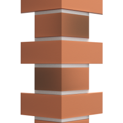 УГОЛ ДЕКОРАТИВНЫЙ FLEMISH КРАСНЫЙ ЖЖЕНЫЙ PREMIUM 443мм (DOCKE)