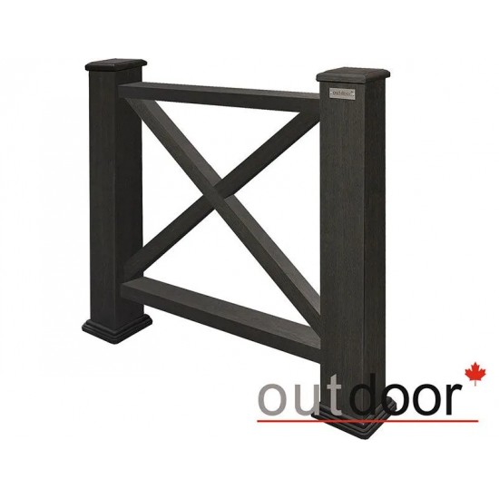 ОГРАЖДЕНИЕ ДПК "КАНТРИ 1000*1000мм" STORM BLACK (OUTDOOR)
