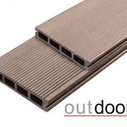 ТЕРРАСНАЯ ДОСКА ДПК ВЕЛЬВЕТ/БРАШ ТЕМНО-КОРИЧНЕВАЯ 4,0м (OUTDOOR)