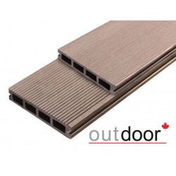 ТЕРРАСНАЯ ДОСКА ДПК ВЕЛЬВЕТ/БРАШ ТЕМНО-КОРИЧНЕВАЯ 4,0м (OUTDOOR)