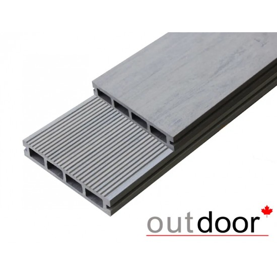 ТЕРРАСНАЯ ДОСКА ДПК ВЕЛЬВЕТ/ШЛИФОВАННАЯ СЕРАЯ МИКС 4,0м (OUTDOOR)