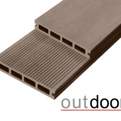 ТЕРРАСНАЯ ДОСКА ДПК ВЕЛЬВЕТ/ШЛИФОВАННАЯ КОРИЧНЕВАЯ 4,0м (OUTDOOR)