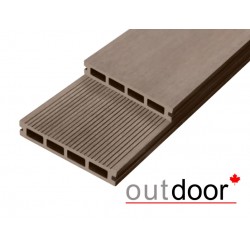 ТЕРРАСНАЯ ДОСКА ДПК ВЕЛЬВЕТ/ШЛИФОВАННАЯ КОРИЧНЕВАЯ 4,0м (OUTDOOR)