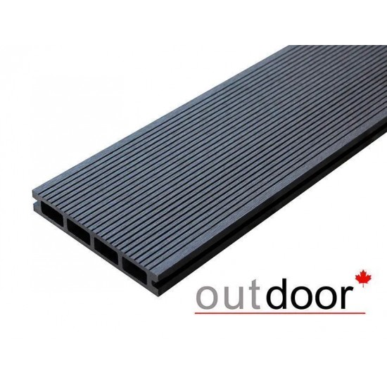 ТЕРРАСНАЯ ДОСКА ДПК ВЕЛЬВЕТ/ШЛИФОВАННАЯ ЧЕРНАЯ 4,0м (OUTDOOR)