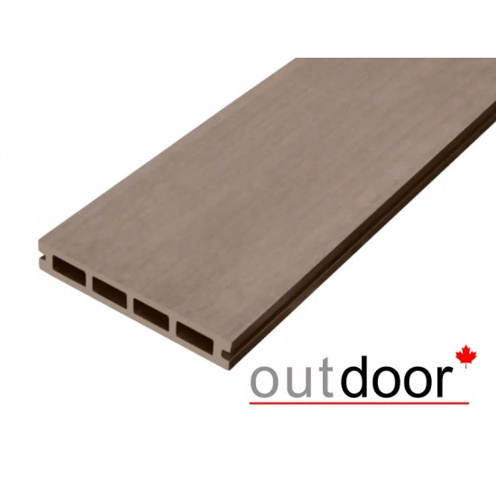 ТЕРРАСНАЯ ДОСКА ДПК ВЕЛЬВЕТ/ШЛИФОВАННАЯ КОРИЧНЕВАЯ 4,0м (OUTDOOR)