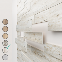 ПАНЕЛЬ МДФ ДУБ САНРЕМО БЕЛЫЙ 3D Комплект Досок (STELLA)