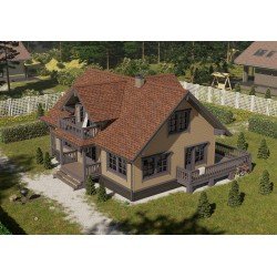 ЛАМИНИРОВАННАЯ ГИБКАЯ ЧЕРЕПИЦА DRAGON СВЕТЛО-КОРИЧНЕВЫЙ DOCKE-PIE STANDART