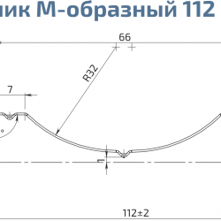 ШТАКЕТНИК "М-ОБРАЗНЫЙ" 112мм PRINTECH ДВУСТОРОННИЙ