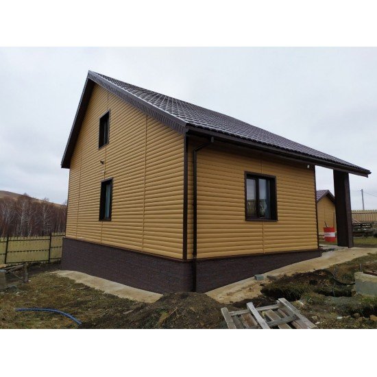 Cайдинг КАРАМЕЛЬ БЛОК-ХАУС D4.7T 3,6*0,24м DOCKE PREMIUM