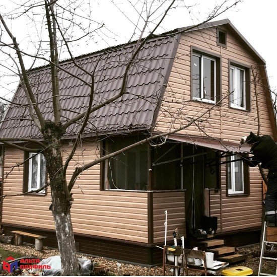 САЙДИНГ КОРАБЕЛЬНЫЙ БРУС ОРЕХ 3000х230мм КАНАДА ПЛЮС ЛЮКС АЛЬТА-ПРОФИЛЬ