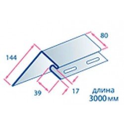 Околооконная планка КОРИЧНЕВАЯ узкая 3,0м для сайдинга Альта-Профиль