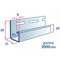 J-планка ГАРДЕН 3,0м для сайдинга Альта-Профиль