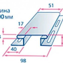 Соединительная планка КОРН 3,0м для сайдинга Альта-Профиль