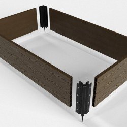 ДОСКА ДПК ДЛЯ ГРЯДОК UNODECK LETTO ГРАФИТ 30см 3,0м (RUSDECKING)