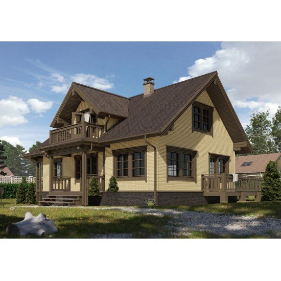 ФАСАДНАЯ ПАНЕЛЬ FLEMISH ЖЕЛТЫЙ STANDART 1,183*0,443 (DOCKE)