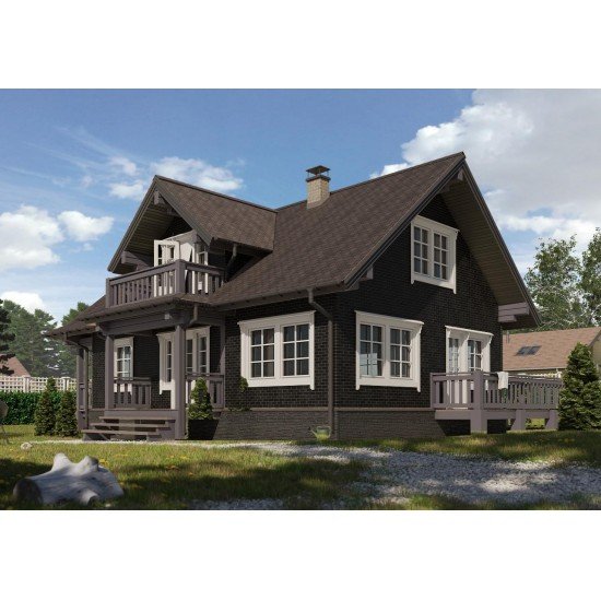 ФАСАДНАЯ ПАНЕЛЬ FLEMISH ТЕМНО-СЕРЫЙ STANDART 1,183*0,443 (DOCKE)