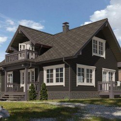 Cайдинг ГРАФИТ БРУС D6S 3,6*0,3м DOCKE PREMIUM