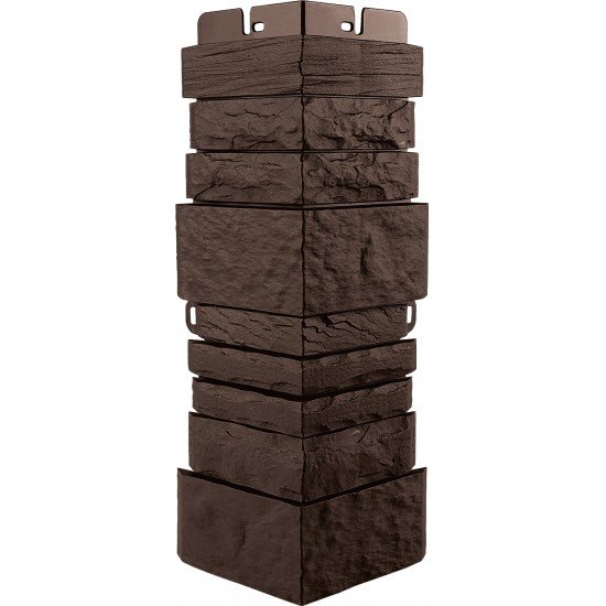 УГОЛ ДЕКОРАТИВНЫЙ КАМЕНЬ СКАЛИСТЫЙ ЭКО КОРИЧНЕВЫЙ 450мм АЛЬТА-ПРОФИЛЬ